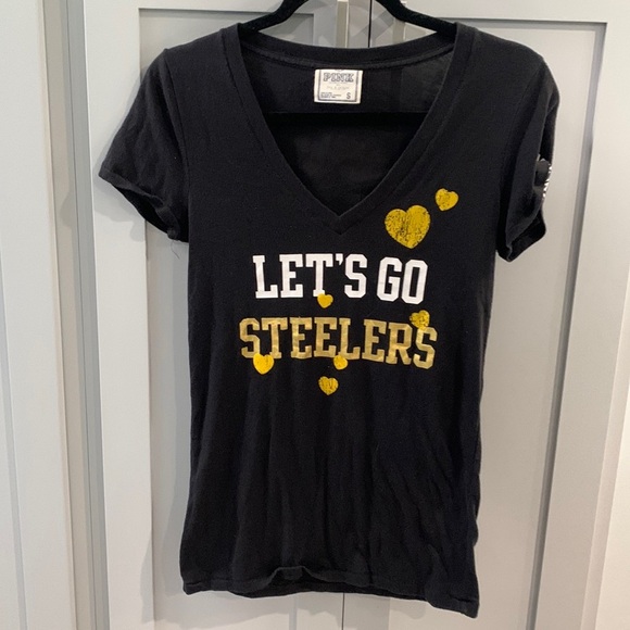 PINK Victoria's Secret Tops - PINK Pittsburgh Steelers T-Shirt Small